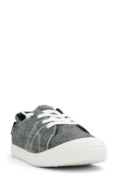 Roxy Bayshore Plus Womens Padded Insole Canvas Casual And Fashion Sneakers In Black
