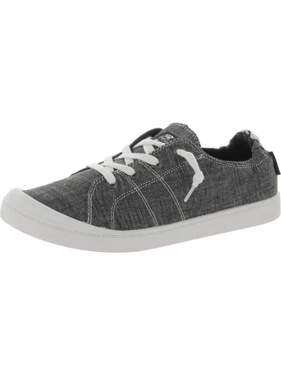 Roxy Bayshore Plus Womens Padded Insole Canvas Casual And Fashion Sneakers In Gray