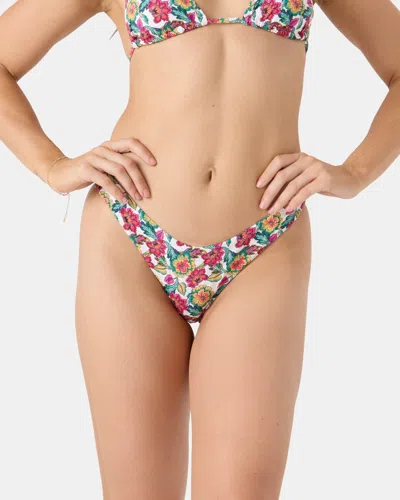 Roxy Beach Blossom Scoop Cheeky Bikini Bottom In Multi