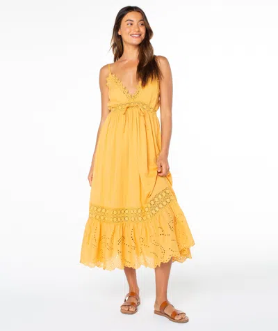 Roxy Beach Break Dress In Yellow