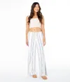 Roxy Beach Breeze Ii Stripe Cotton Blend Drawstring Pants In White
