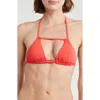 Roxy Beach Classic Triangle Bikini Top In Hibiscus