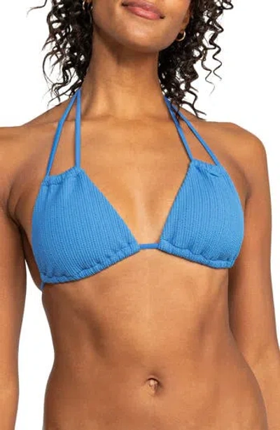 Roxy Beach Classics Aruba Tiki Triangle Bikini Top In Campanula