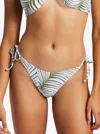 Roxy Beach Classics Bikini Bottom Women's Blue Hipster Side Tie Swimwear Erk1122 In Multi