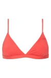 Roxy Beach Classics Fixed Triangle Bikini Top In Hibiscus
