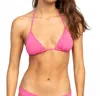 Roxy Beach Classics Tiki Triangle Bikini Top In Shocking Pink In Pink