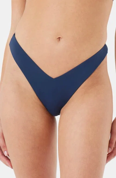 Roxy Beach Classics V-cut Bikini Bottoms In Blue