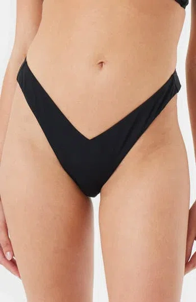 Roxy Beach Classics V-cut Bikini Bottoms In Black