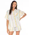 Roxy Beach Nostalgia Button Up In Multi