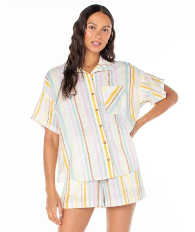Roxy Beach Nostalgia Button Up In Multi