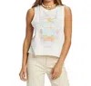 Roxy Beachy Days 2.0 Tank Top In Snow White In White