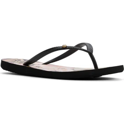 Roxy Bermuda Bling Flip Flop In Animal Print
