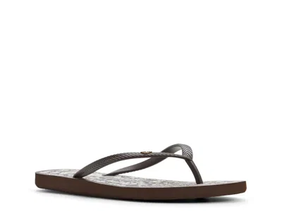 Roxy Bermuda Print Iii Flip Flop In Brown