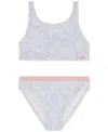 Roxy Big Girls Bali Breaks Two-piece Swimsuit Set In Skyway