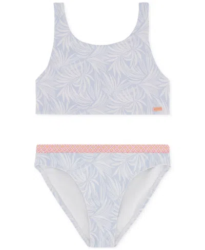 Roxy Kids' Big Girls Bali Breaks Two-piece Swimsuit Set In Skyway