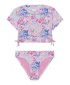 Roxy Big Girls Coastal Crop Bikini, 2-piece Set In Med Purple