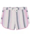 Roxy Big Girls Daydreamin Striped Terry Shorts In Lilac Chiffon
