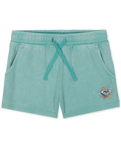 Roxy Kids' Big Girls Relaxed French Terry Pull-on Shorts In Wasabi