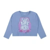 Roxy Big Kid Girls Crew Neck Long Sleeve Modern Fit Graphic T-shirt In Blue