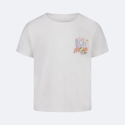 Roxy Big Kid Girls Crew Neck Short Sleeve Graphic T-shirt In White