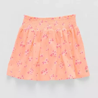 Roxy Big Kid Girls Mid Rise Knit Skort In Orange