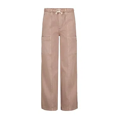 Roxy Big Kid Girls Mid Rise Wide Leg Cargo Pant In Pink