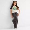 Roxy Big Kid Girls Wide Leg Cargo Pant In Gray