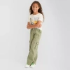 Roxy Big Kid Girls Wide Leg Cargo Pant In Green