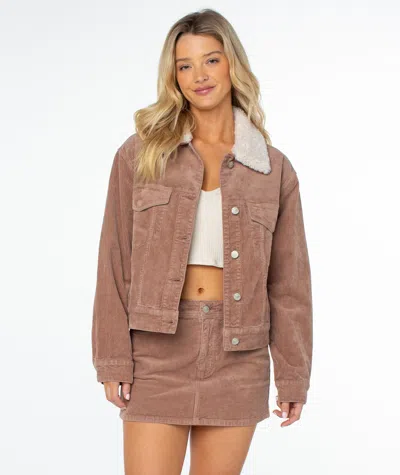 Roxy Big Smoke Jacket In Brown