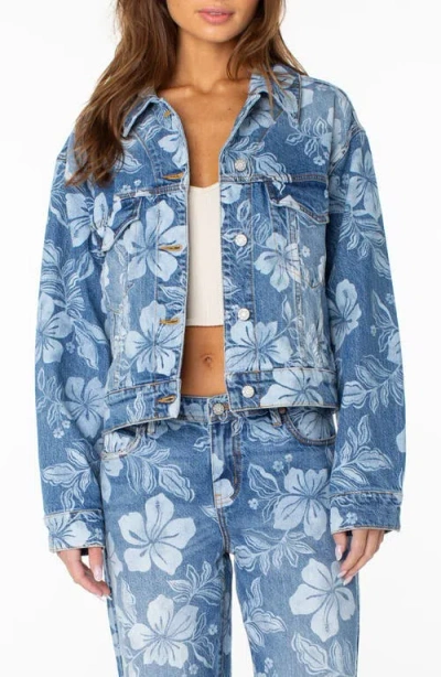 Roxy Big Tide Denim Jacket In Blue