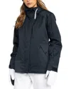 Roxy Billie Water Resistant Hooded Insulated Jacket In Anthracite
