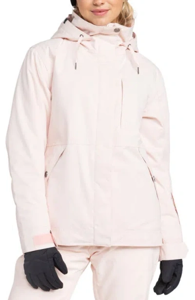 Roxy Billie Water Resistant Hooded Insulated Jacket In Pink Salt