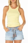 Roxy Boardwalk Racerback Tank In Yellow