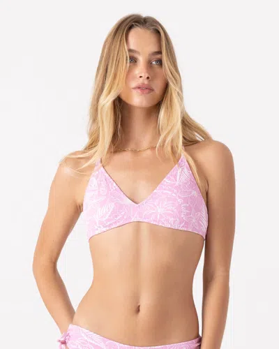 Roxy Bora Bora Athletic Triangle Bikini Top In Purple