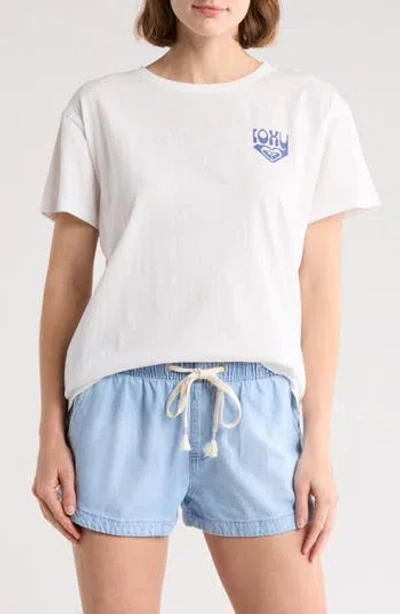 Roxy Born In Paradise Graphic T-shirt In White