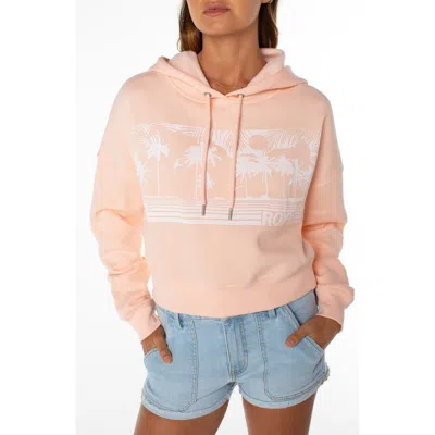 Roxy Breakwater Fleece Graphic Hoodie In Pink