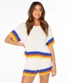 Roxy Cabana Club Tee Stripe Top In Multi