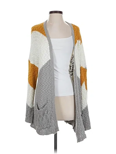 Pre-owned Roxy Cardigan Sweater In Gray