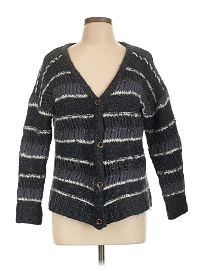 Pre-owned Roxy Cardigan Sweater In Gray