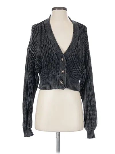 Pre-owned Roxy Cardigan Sweater In Gray