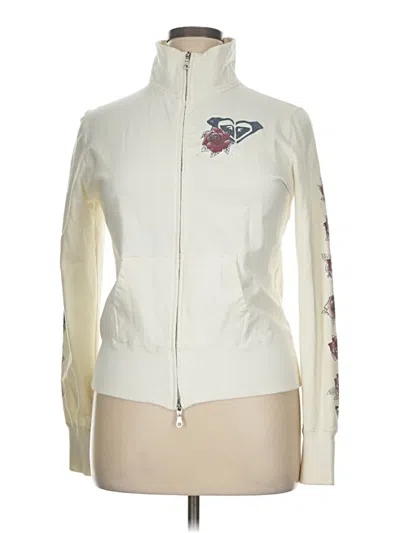 Pre-owned Roxy Cardigan Sweater In White