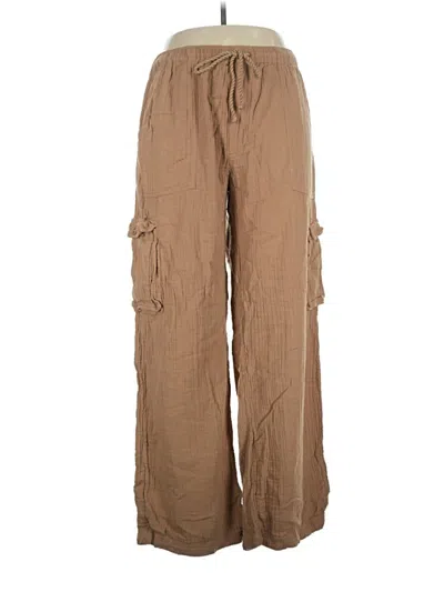 Pre-owned Roxy Cargo Pants In Brown