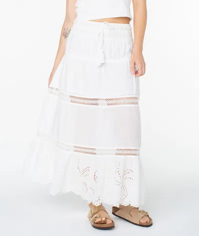 Roxy Castaway Maxi Skirt In White