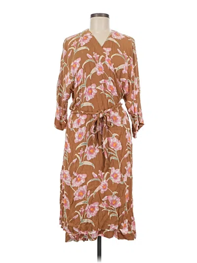 Pre-owned Roxy Casual Dress In Brown