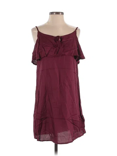 Pre-owned Roxy Casual Dress In Burgundy