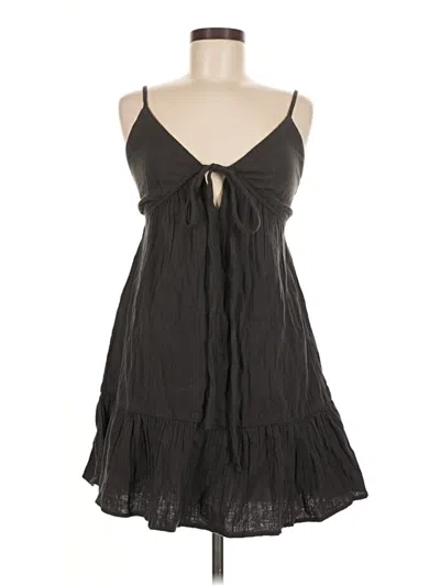 Pre-owned Roxy Casual Dress In Gray