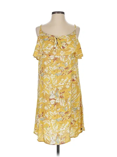 Pre-owned Roxy Casual Dress In Yellow