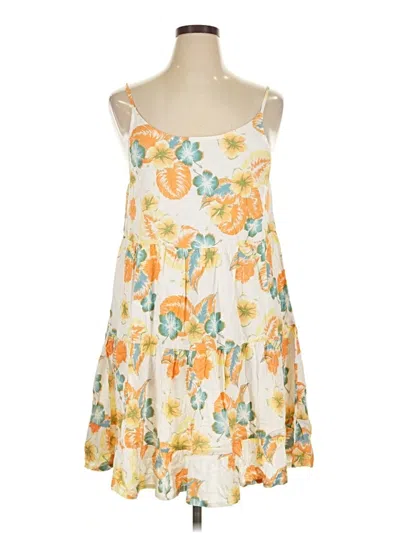 Pre-owned Roxy Casual Dress In Yellow