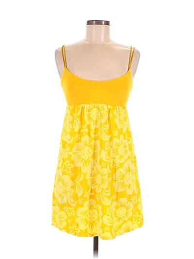 Pre-owned Roxy Casual Dress In Yellow