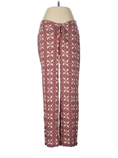 Pre-owned Roxy Casual Pants In Burgundy